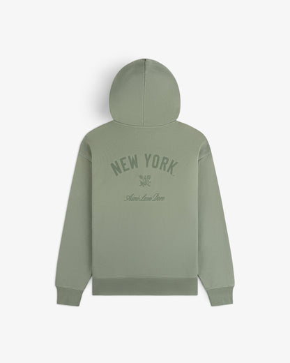 Aimé Leon Dore Laurel wreath Yankees Washed Full-Zip Hoodie Clothing