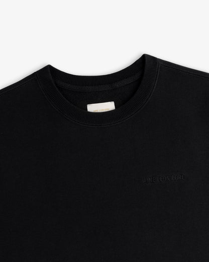 Aimé Leon Dore Jet black Tonal Logo Crewneck Sweatshirt Clothing