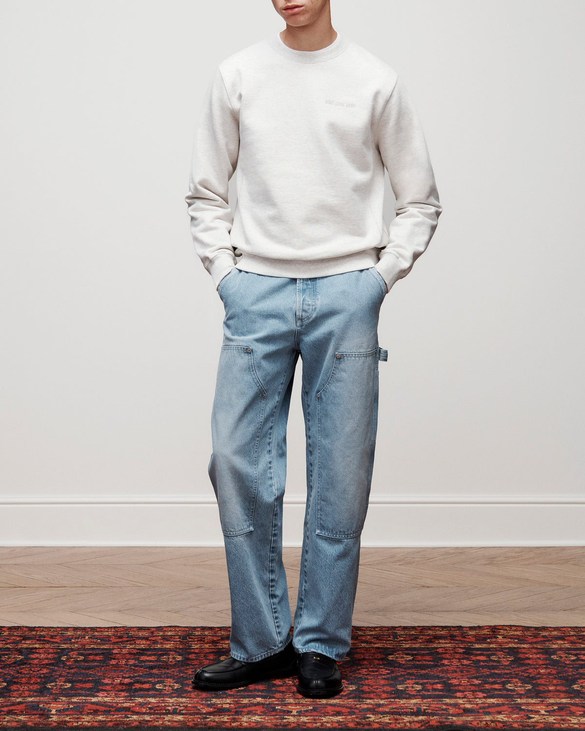Aimé Leon Dore Oatmeal Tonal Logo Crewneck Sweatshirt Clothing