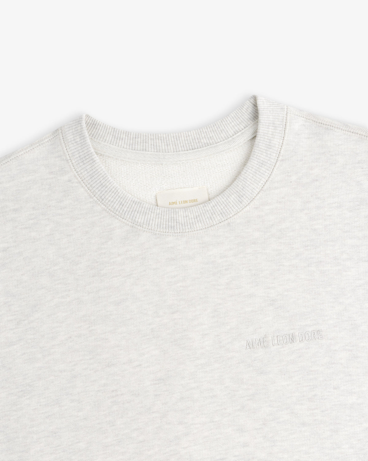 Aimé Leon Dore Oatmeal Tonal Logo Crewneck Sweatshirt Clothing