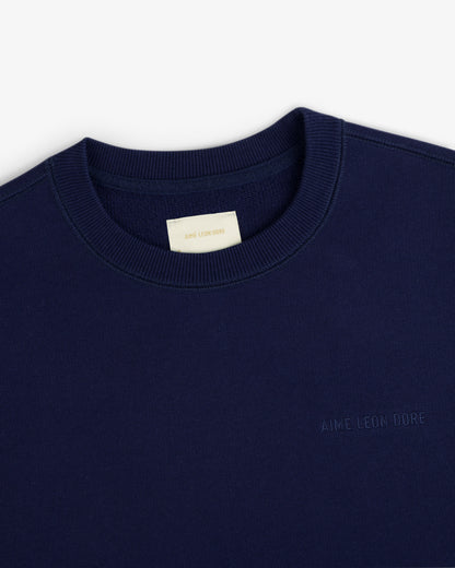 Aimé Leon Dore Evening blue Tonal Logo Crewneck Sweatshirt Clothing