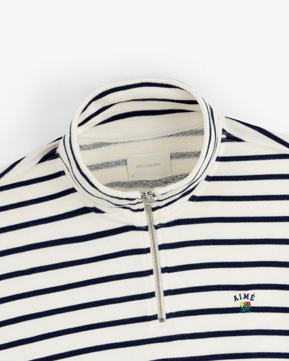 Aimé Leon Dore Pristine multi Striped Crest Quarter Zip Clothing
