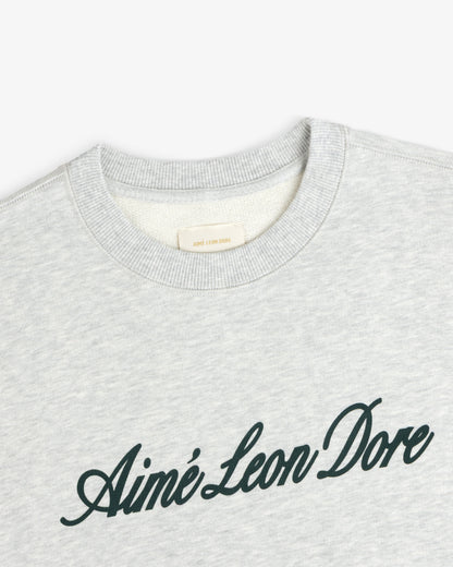 Aimé Leon Dore Silver mix Vintage Script Crewneck Sweatshirt Clothing