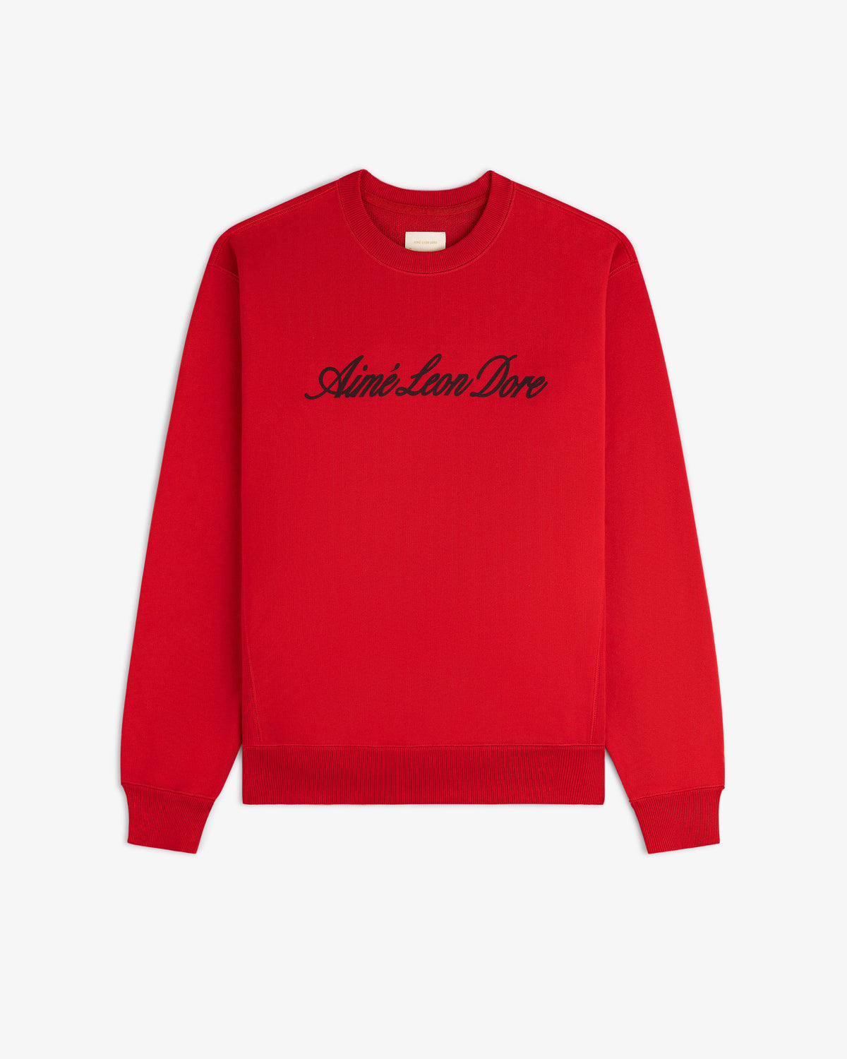 Aimé Leon Dore Equestrian red Vintage Script Crewneck Sweatshirt Clothing