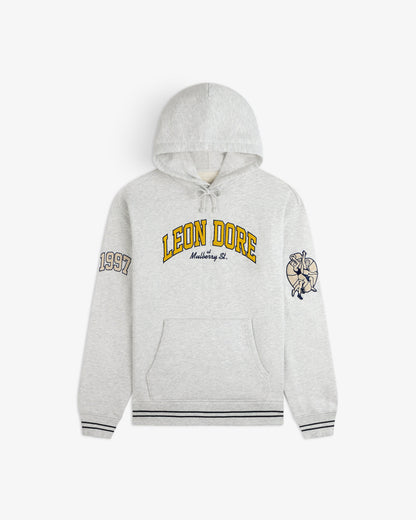 Aimé Leon Dore Silver mix Mulberry Letterman Hoodie Clothing