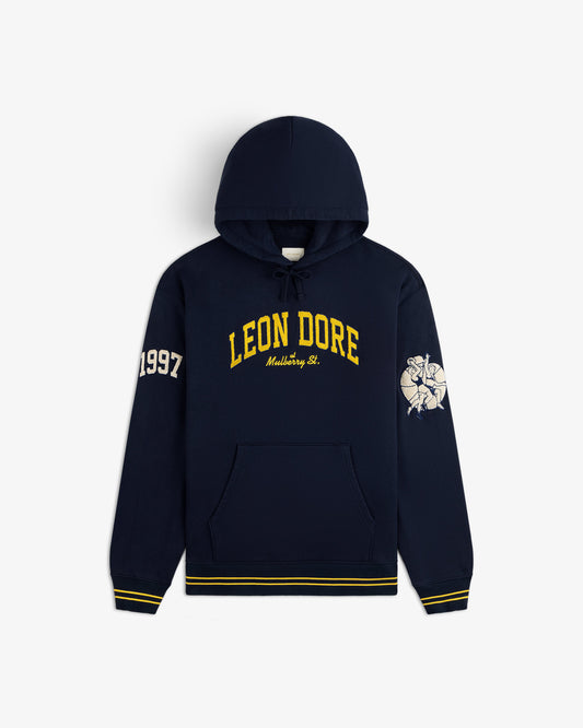 Aimé Leon Dore Navy blazer Mulberry Letterman Hoodie Clothing