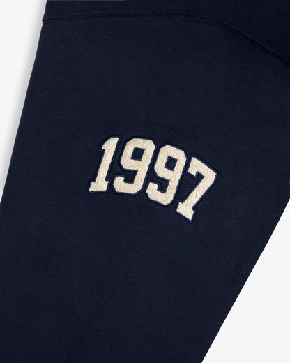 Aimé Leon Dore Navy blazer Mulberry Letterman Hoodie Clothing