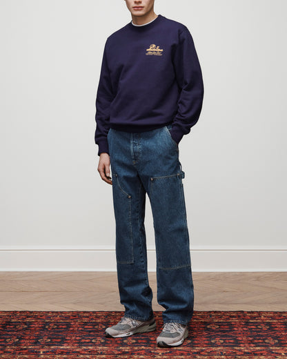Aimé Leon Dore Evening blue Unisphere Crewneck Sweatshirt Clothing