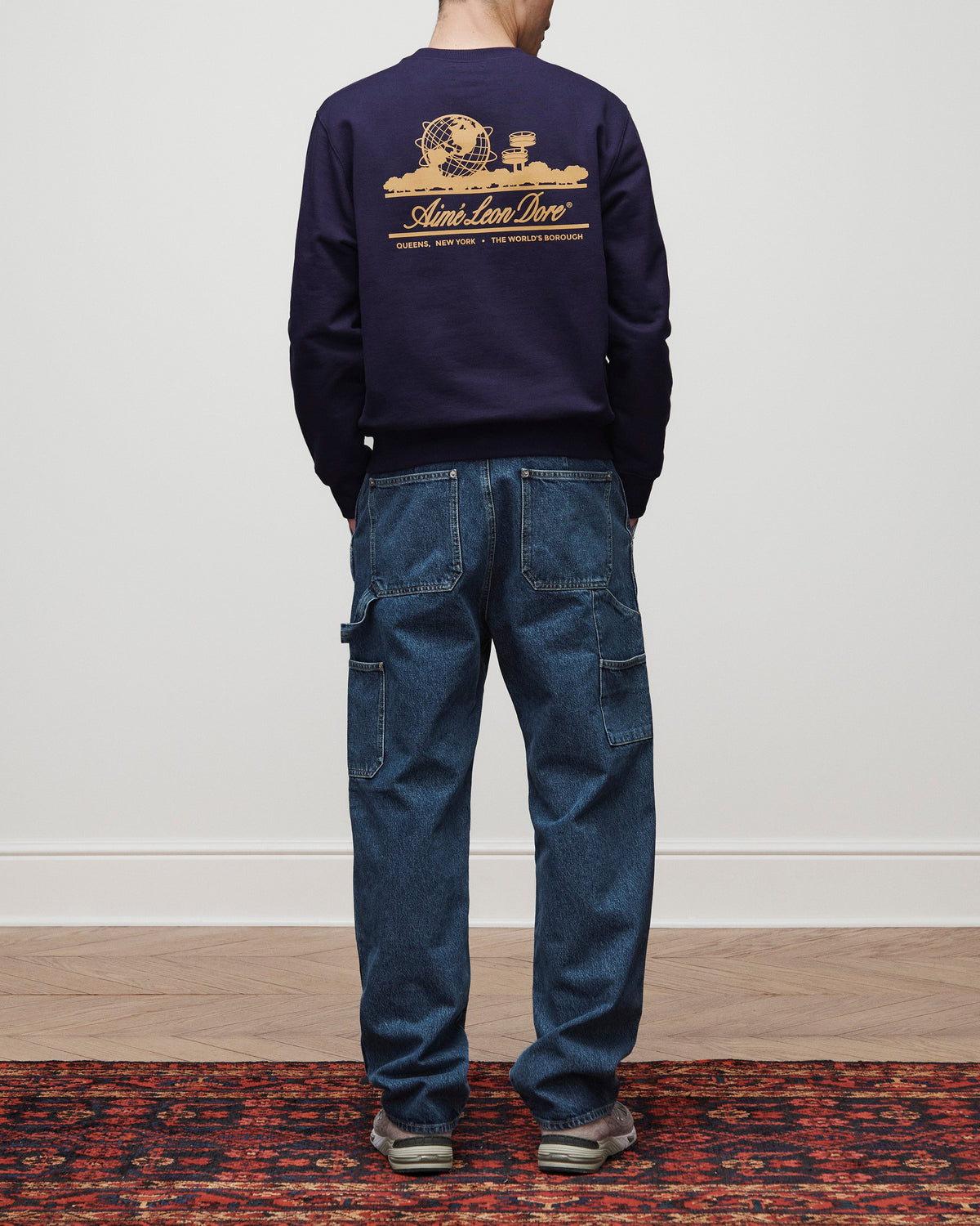 Aimé Leon Dore Evening blue Unisphere Crewneck Sweatshirt Clothing