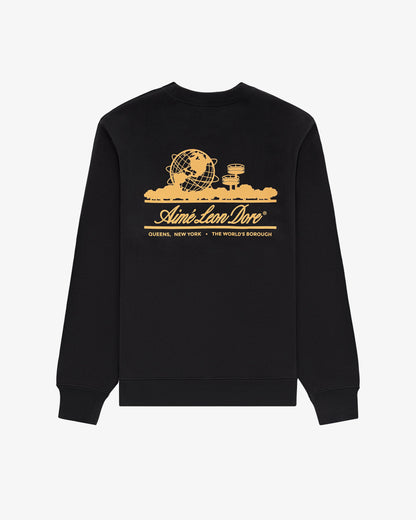 Aimé Leon Dore Jet black Unisphere Crewneck Sweatshirt Clothing
