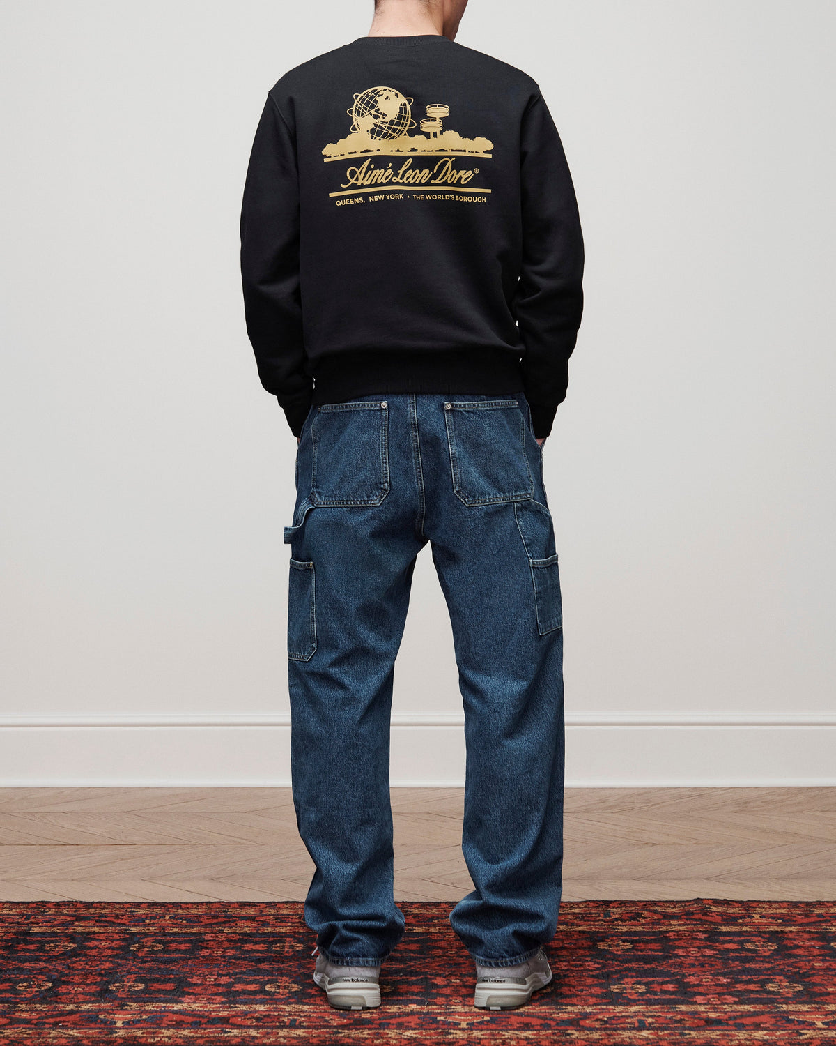 Aimé Leon Dore Jet black Unisphere Crewneck Sweatshirt Clothing