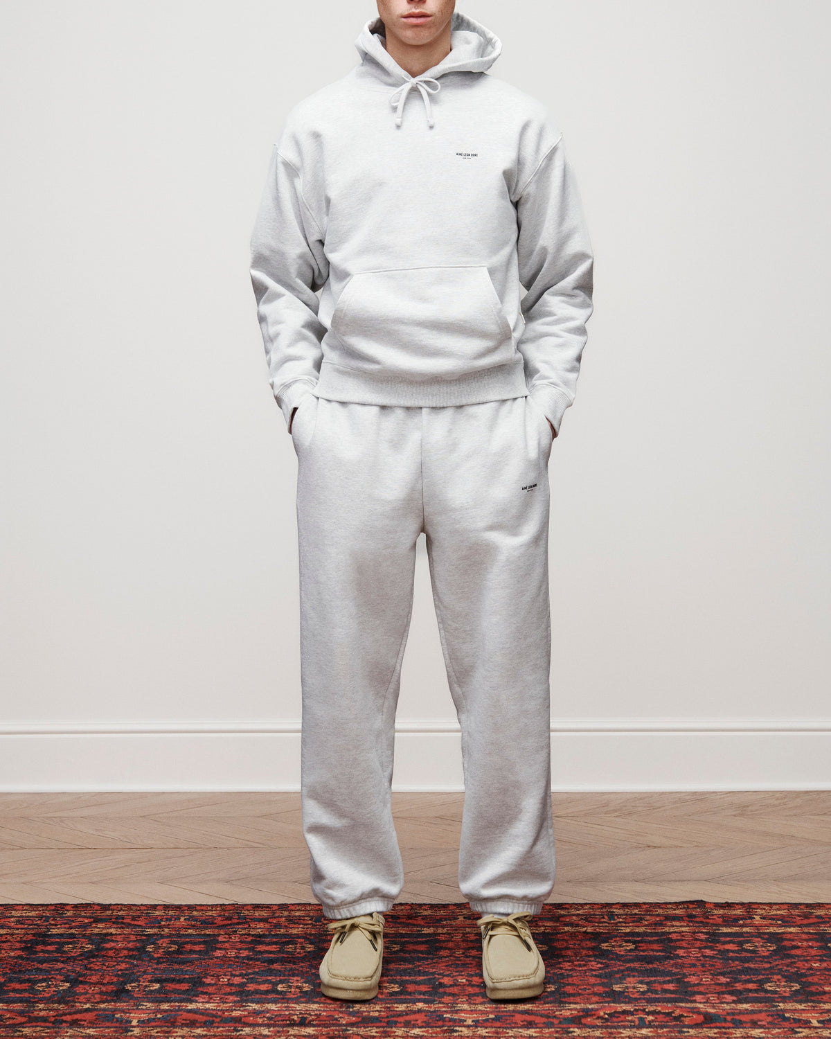 Aimé Leon Dore Silver mix Micro Logo Hoodie Clothing