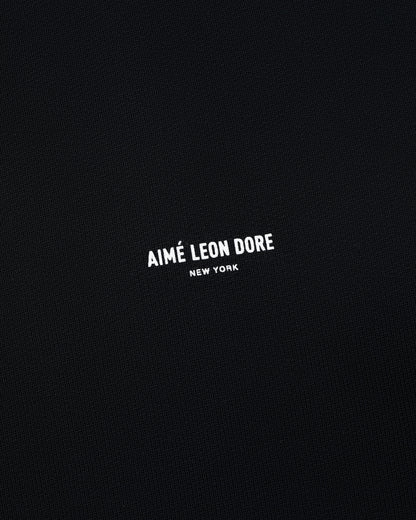 Aimé Leon Dore Jet black Micro Logo Hoodie Clothing