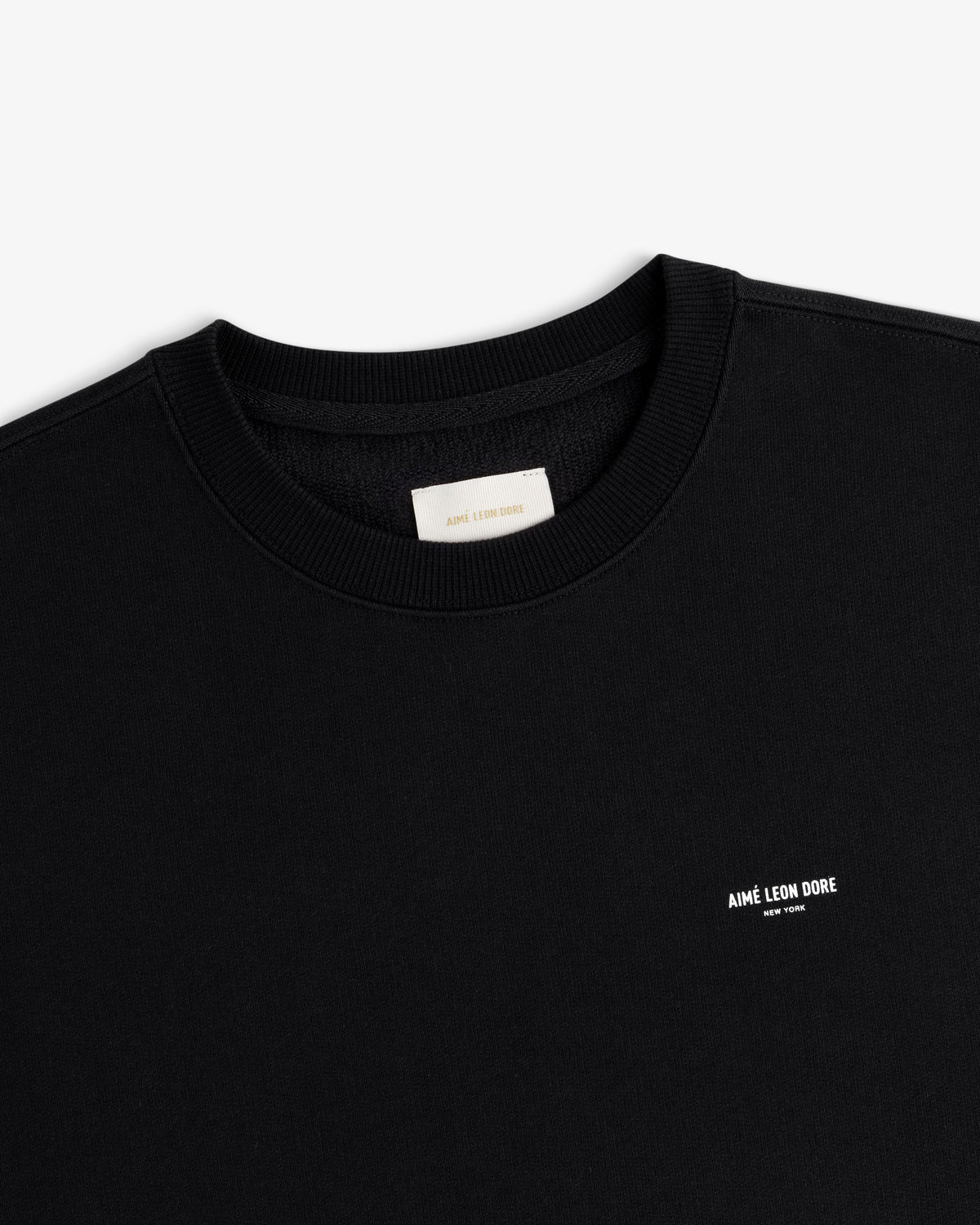 Aimé Leon Dore Jet black Micro Logo Crewneck Sweatshirt Clothing