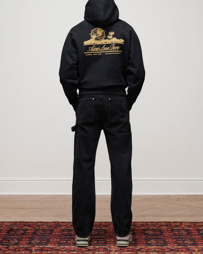 Aimé Leon Dore Jet black Unisphere Hoodie Clothing