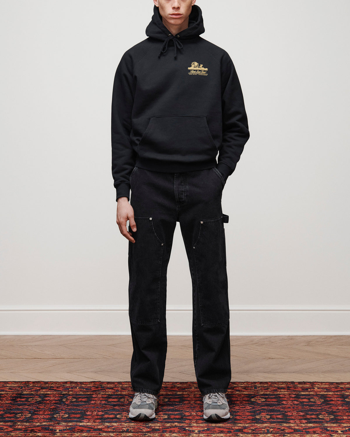 Aimé Leon Dore Jet black Unisphere Hoodie Clothing