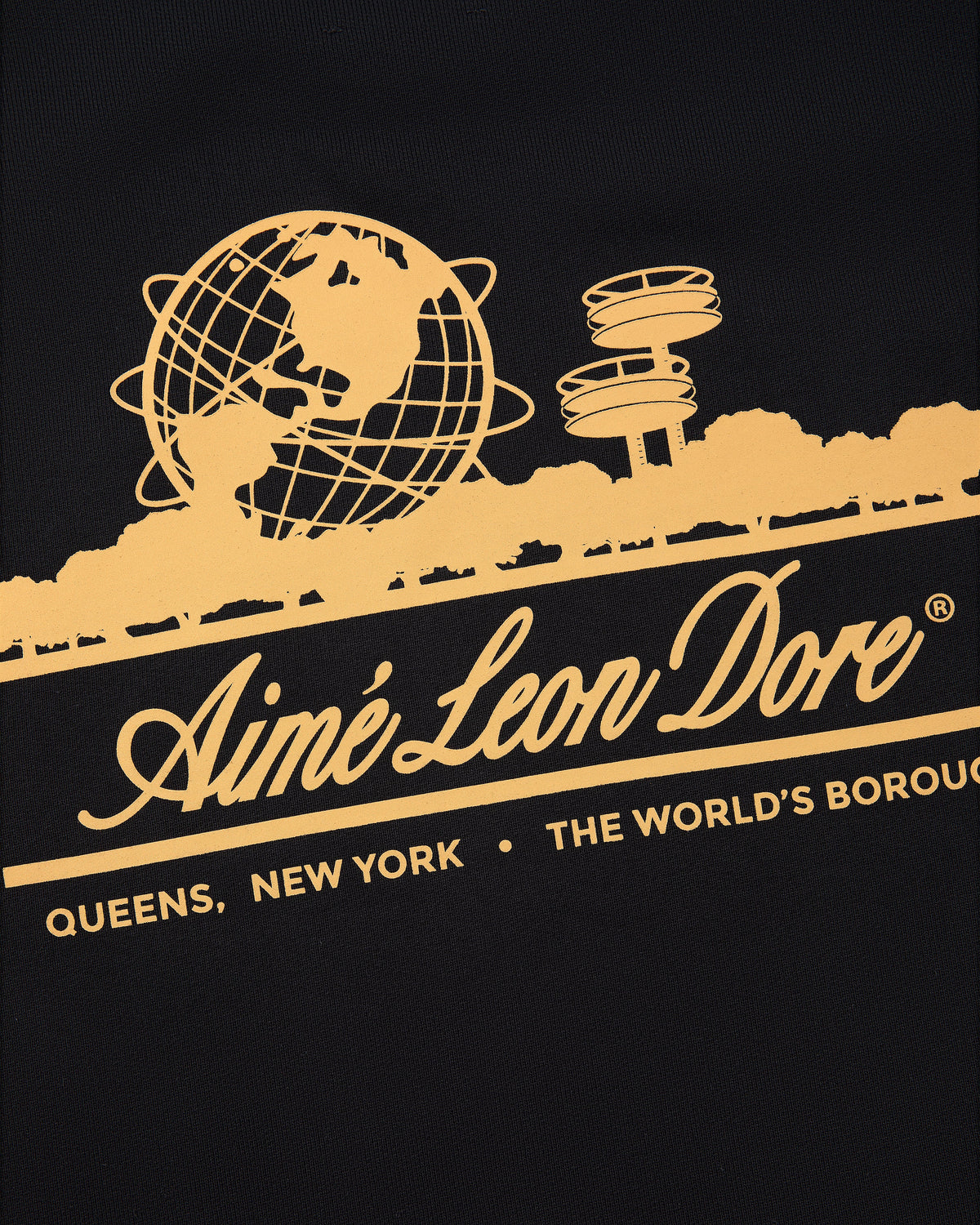 Aimé Leon Dore Jet black Unisphere Hoodie Clothing