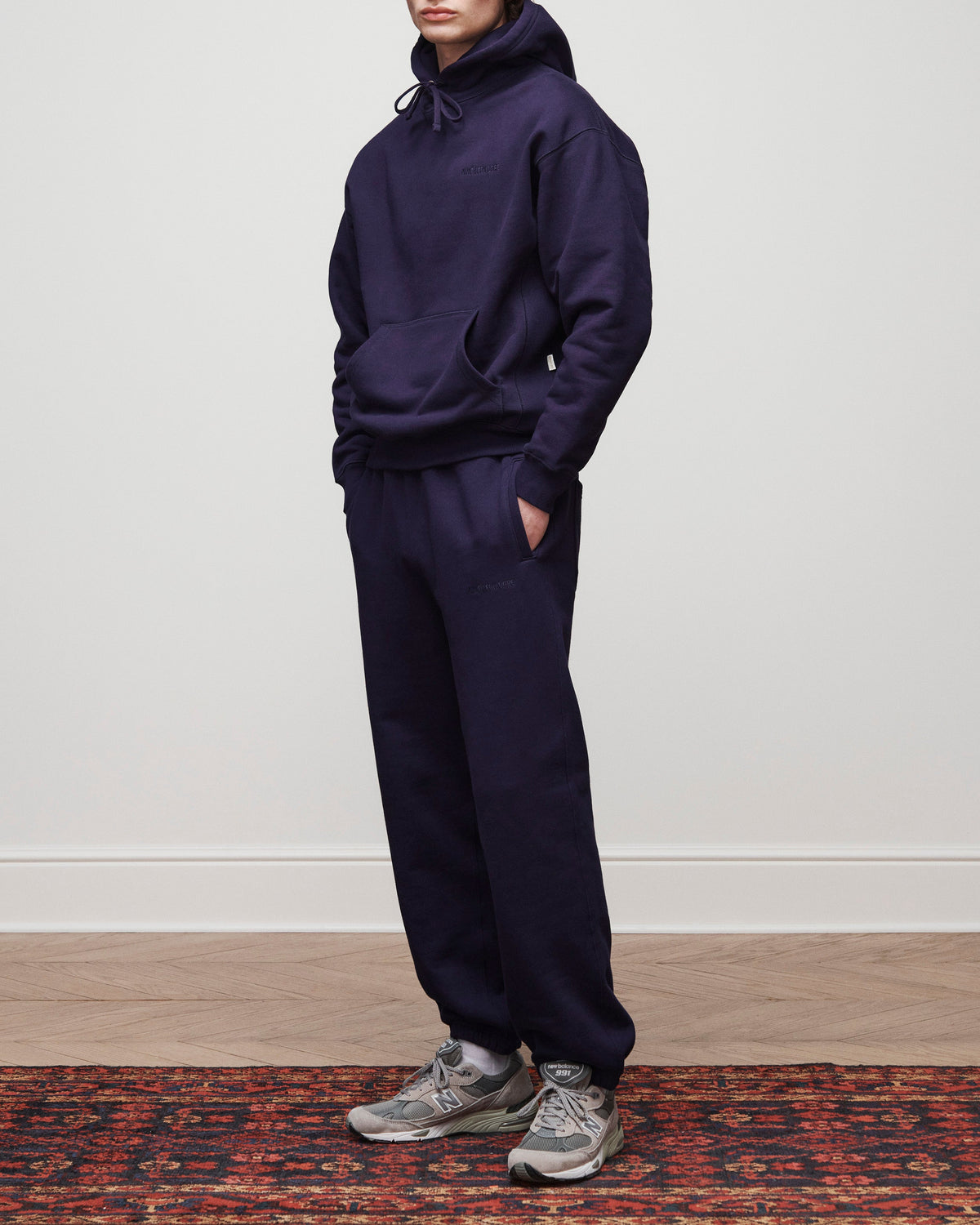 Aimé Leon Dore Evening blue Tonal Logo Hoodie Clothing