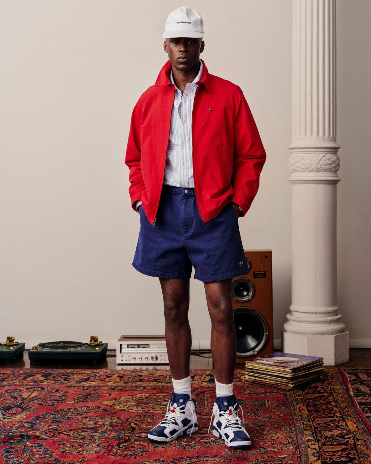 Aimé Leon Dore Evening blue Striped Crest Oxford Shirt Clothing
