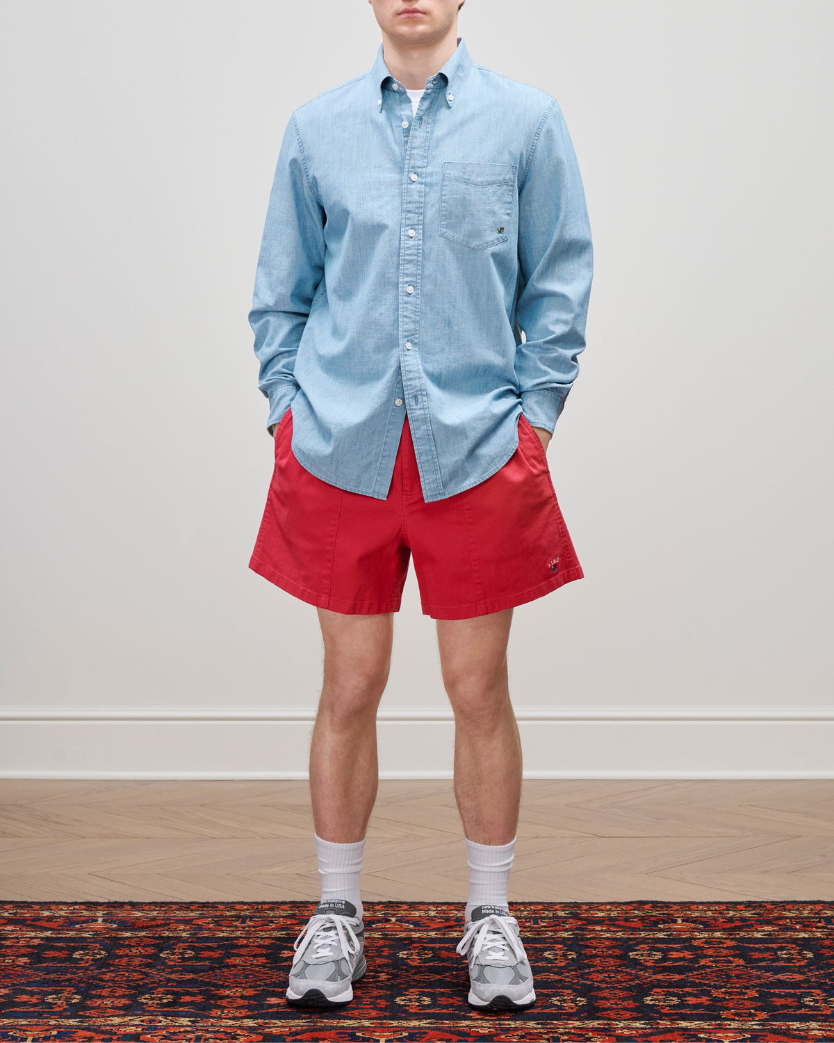Aimé Leon Dore Light wash Crest Chambray Shirt Clothing
