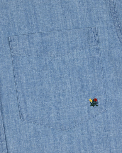 Aimé Leon Dore Light wash Crest Chambray Shirt Clothing