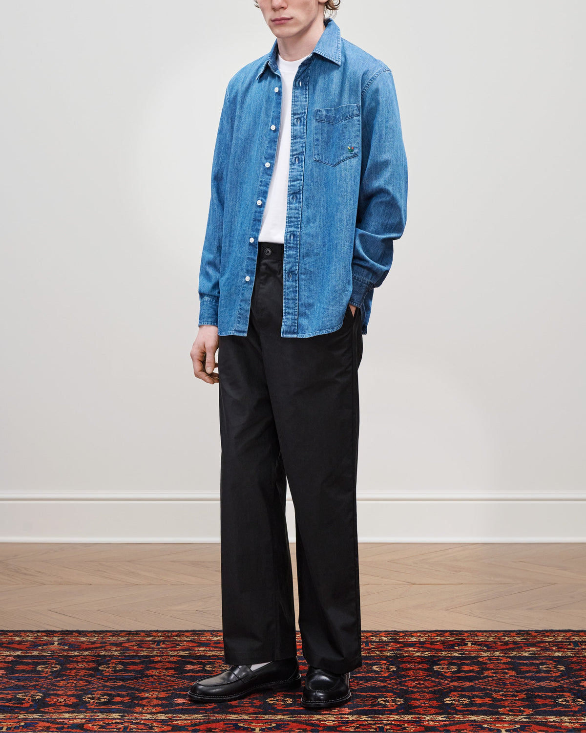 Aimé Leon Dore Mid wash Crest Chambray Shirt Clothing