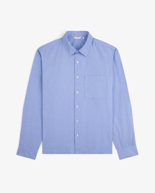 Aimé Leon Dore Blue Poplin Casual Shirt Clothing