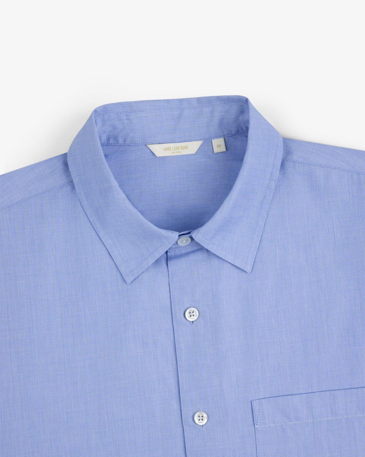 Aimé Leon Dore Blue Poplin Casual Shirt Clothing