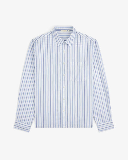 Aimé Leon Dore Blue / navy stripe Poplin Casual Shirt Clothing