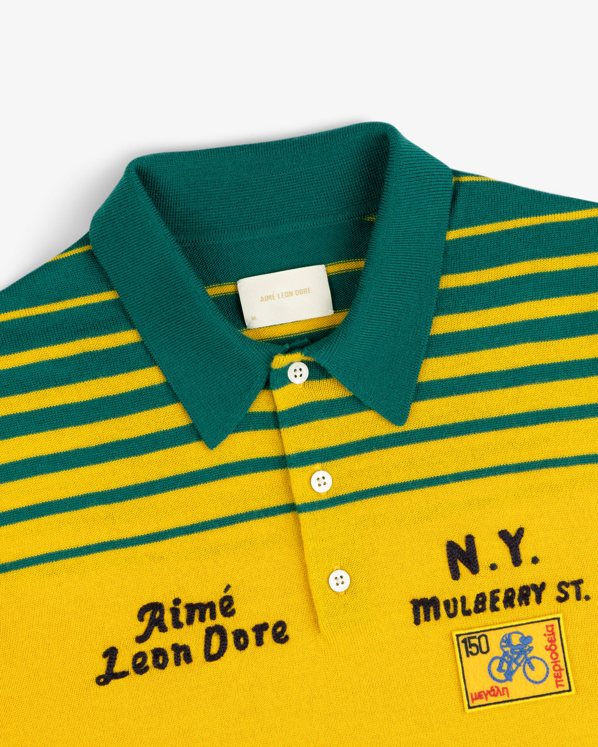 Aimé Leon Dore Empire yellow Merino Wool Knit Cycling Polo Clothing