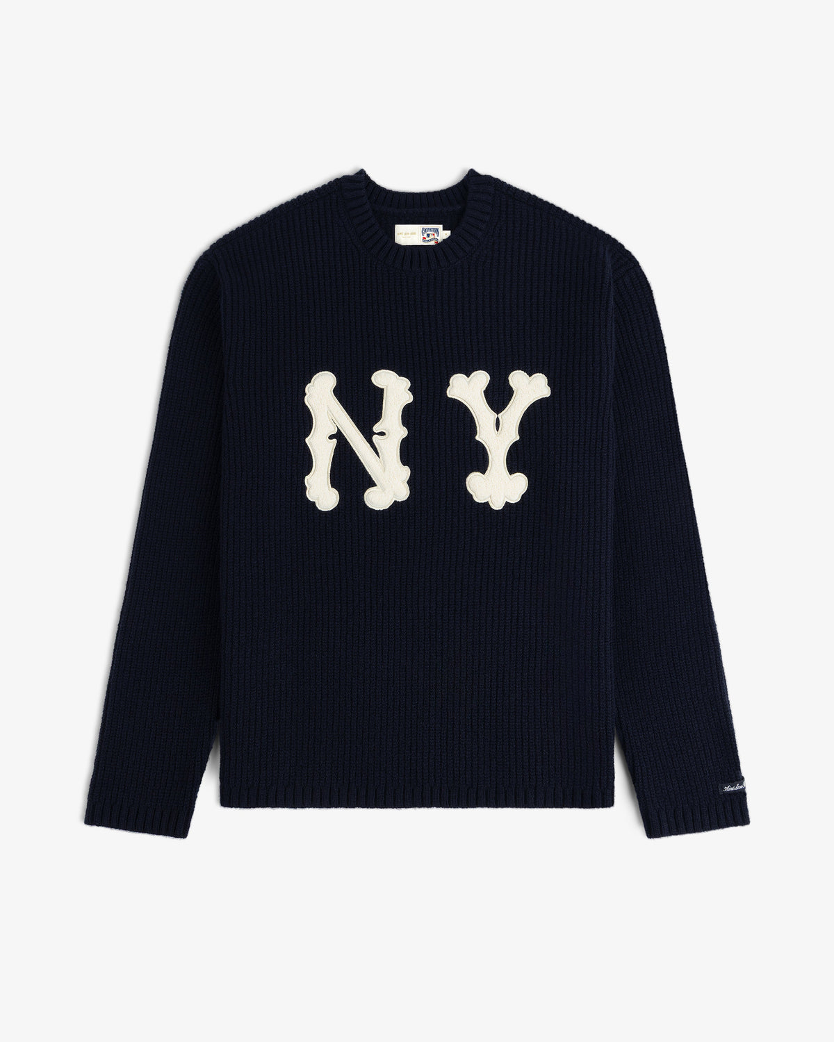 Aimé Leon Dore Evening blue NY Highlanders Ribbed Wool Crewneck Sweater Clothing