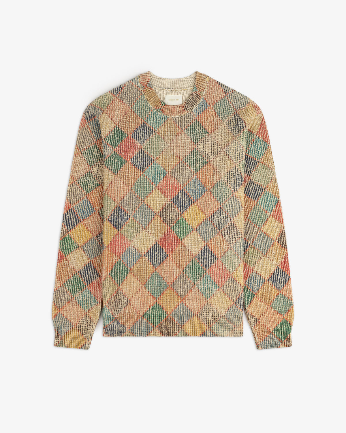 Aimé Leon Dore Evening blue Kilim Argyle Crewneck Sweater Clothing