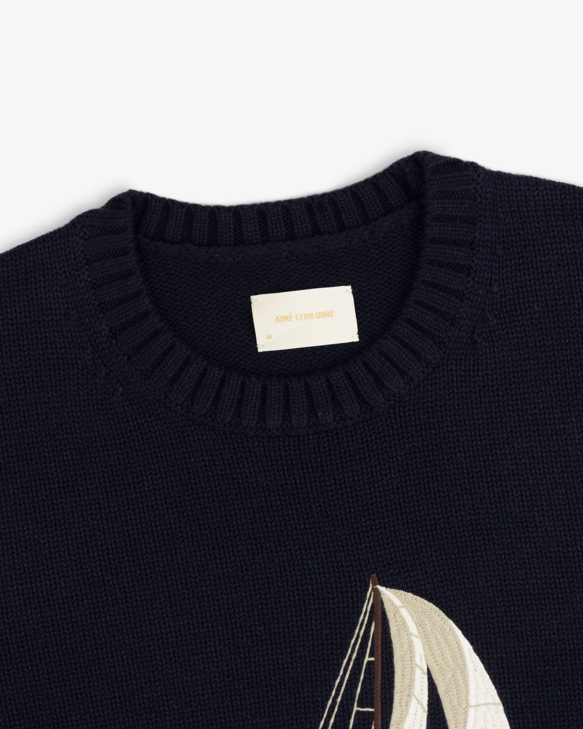 Aimé Leon Dore Navy blazer Regatta Embroidered Crewneck Sweater Clothing