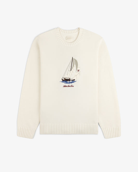 Aimé Leon Dore Pristine Regatta Embroidered Crewneck Sweater Clothing