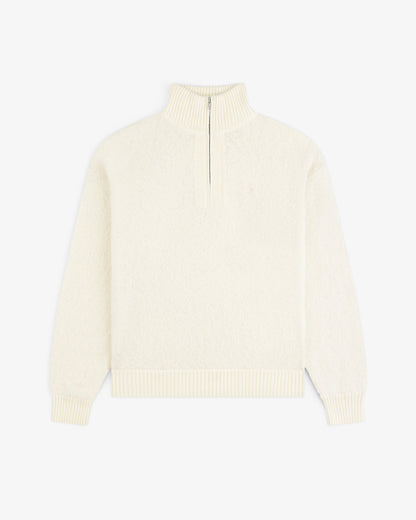 Aimé Leon Dore Coconut milk Alpaca Wool Quarter Zip Sweater Clothing