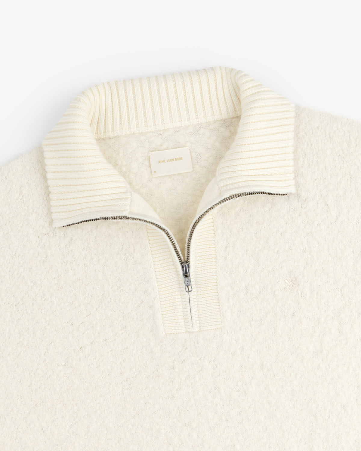 Aimé Leon Dore Coconut milk Alpaca Wool Quarter Zip Sweater Clothing