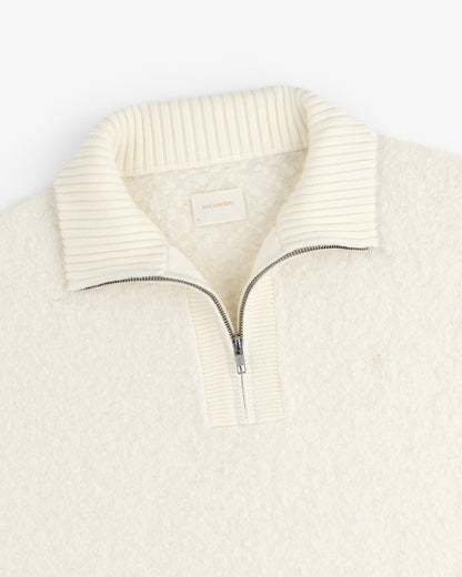 Aimé Leon Dore Coconut milk Alpaca Wool Quarter Zip Sweater Clothing