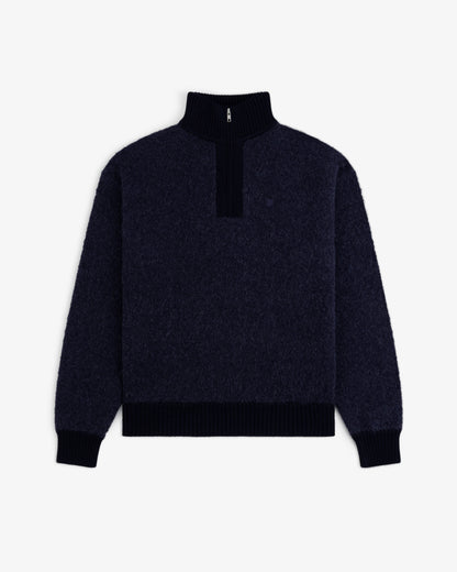 Aimé Leon Dore Navy blazer Alpaca Wool Quarter Zip Sweater Clothing