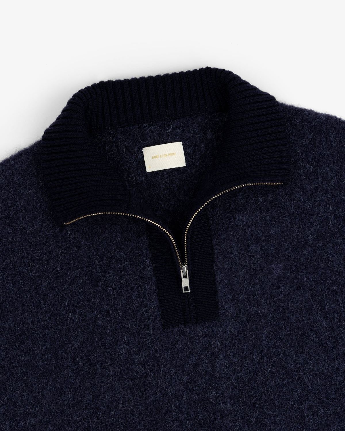 Aimé Leon Dore Navy blazer Alpaca Wool Quarter Zip Sweater Clothing