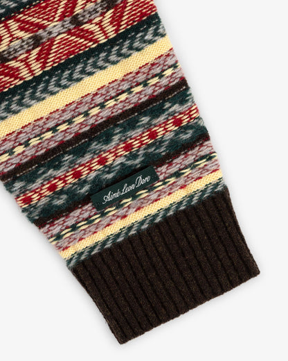 Aimé Leon Dore Evening blue Fair Isle V-Neck Sweater Clothing