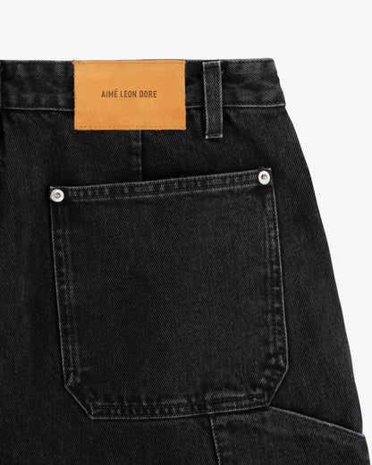 Aimé Leon Dore Washed black Denim Carpenter Pant Clothing