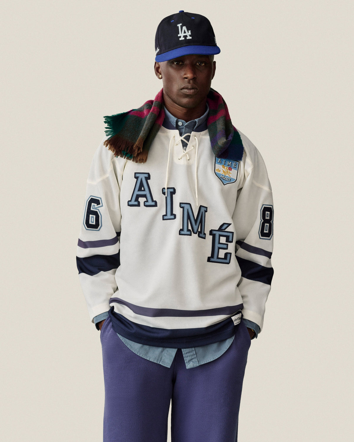 Aimé Leon Dore Crown blue Stone Washed Marina Sweatpants Clothing