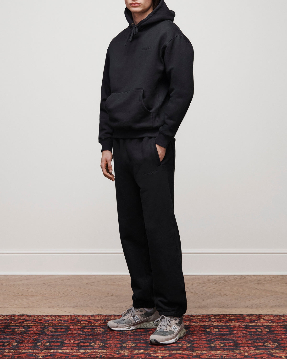 Aimé Leon Dore Jet black Tonal Logo Sweatpants Clothing