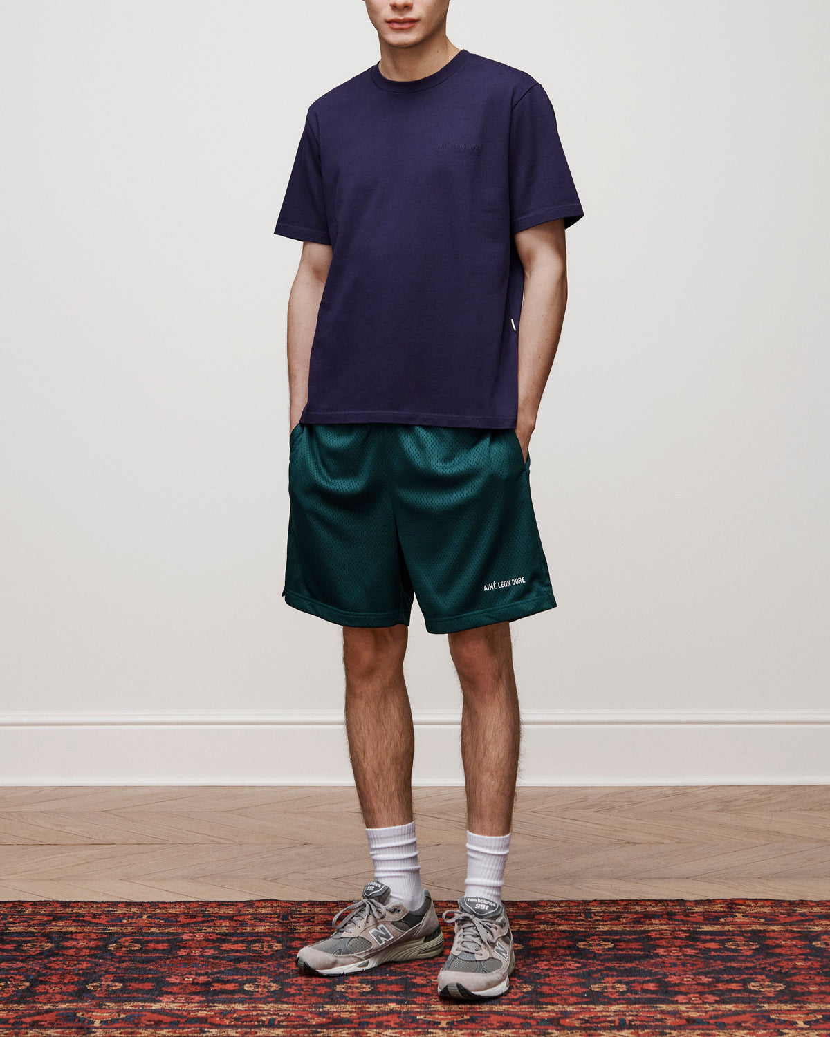 Aimé Leon Dore Botanical green Logo Gym Short Clothing