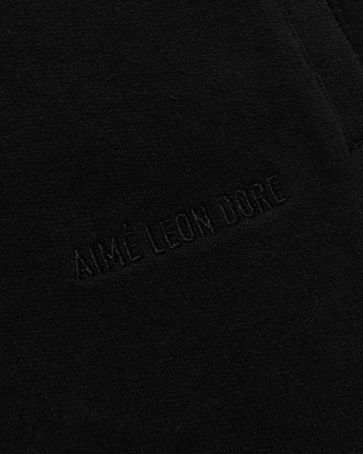 Aimé Leon Dore Jet black Tonal Logo Sweatshorts Clothing