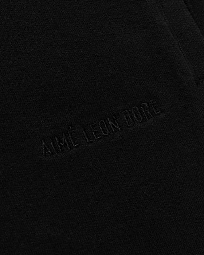 Aimé Leon Dore Jet black Tonal Logo Sweatshorts Clothing