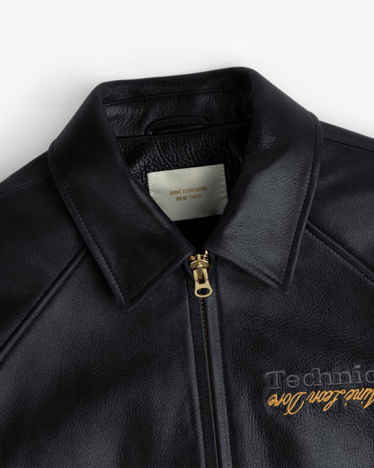 Aimé Leon Dore Evening blue ALD / Technics Varsity Leather Jacket Clothing