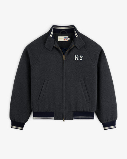 Aimé Leon Dore Charcoal NY Highlanders Wool Varsity Jacket Clothing
