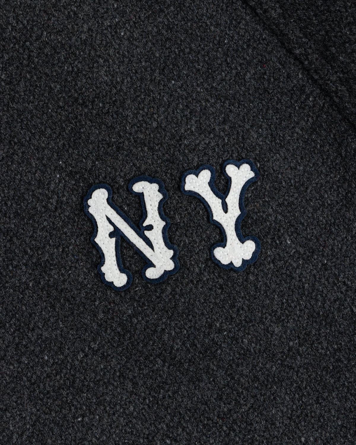 Aimé Leon Dore Charcoal NY Highlanders Wool Varsity Jacket Clothing