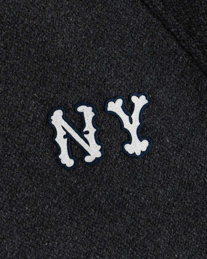 Aimé Leon Dore Charcoal NY Highlanders Wool Varsity Jacket Clothing